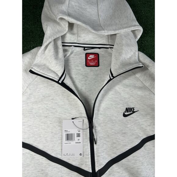 Nike Tech Sports Fleece Zip Up Hoodie Grey Men's Size 2XL - Picture 5 of 13